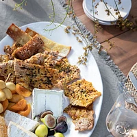 Marin White Large Oval Serving Platter