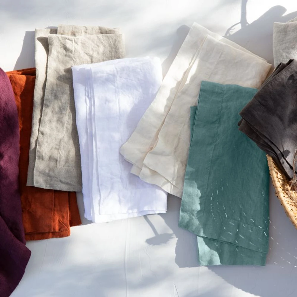 Marin Crisp White Linen Napkin