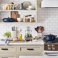 Yamazaki Tosca White Dual-Handle Storage Basket