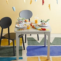 Brady Square White Wood Kids Play Table