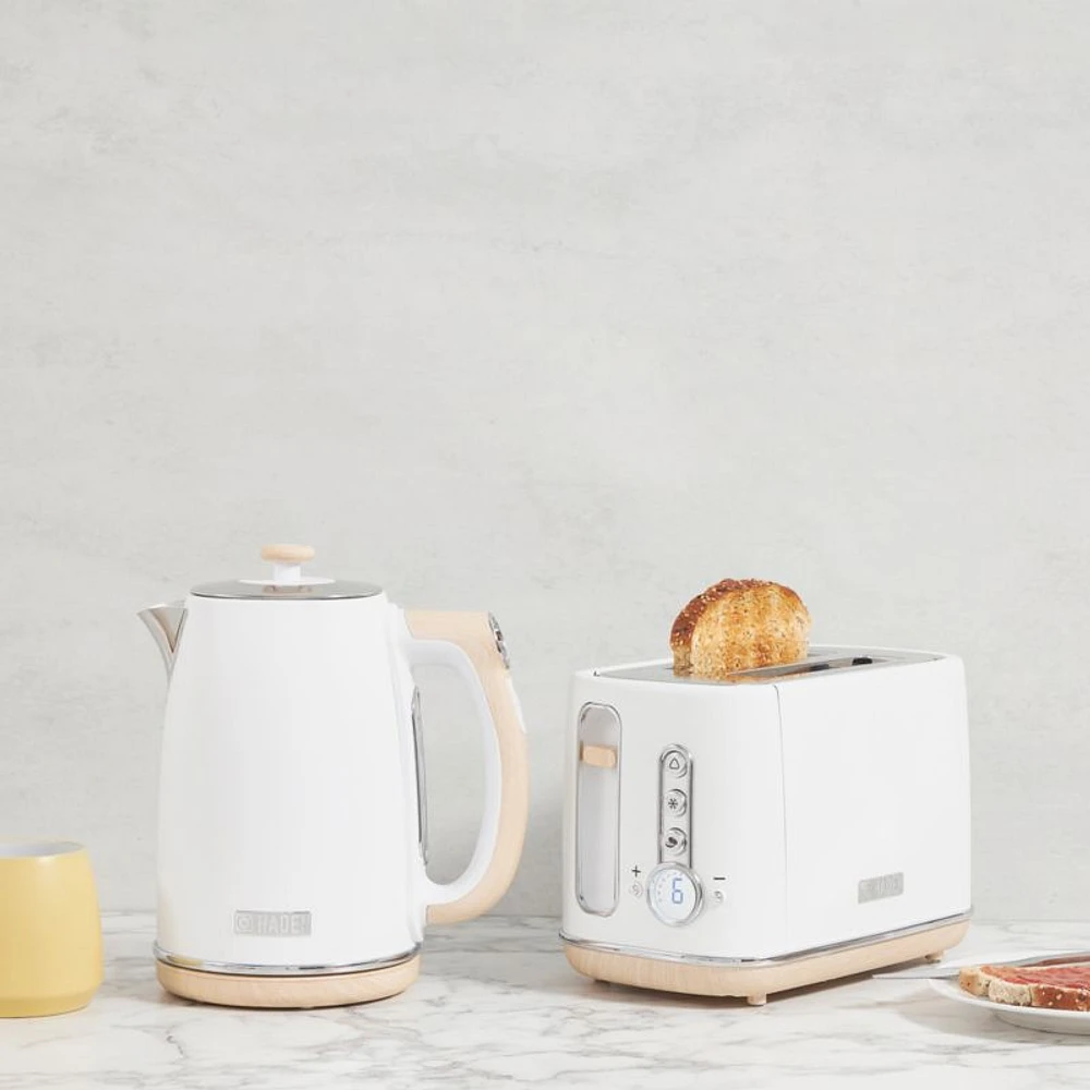 Haden Dorchester Matte White 2-Slice Toaster