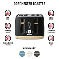 HADEN Dorchester Matte Black 4-Slice Toaster