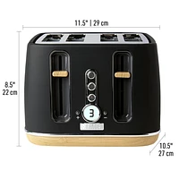 HADEN Dorchester Matte Black 4-Slice Toaster