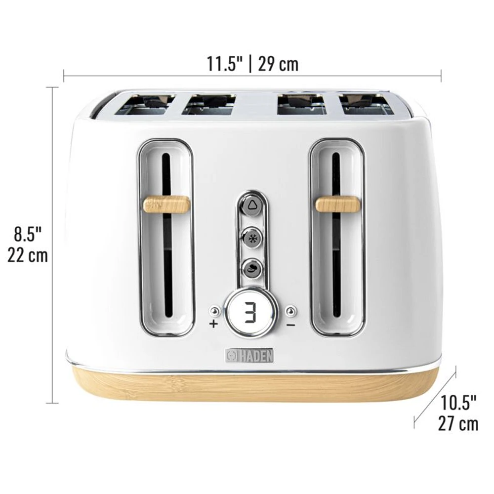 HADEN Dorchester 4- Slice Matte White Toaster
