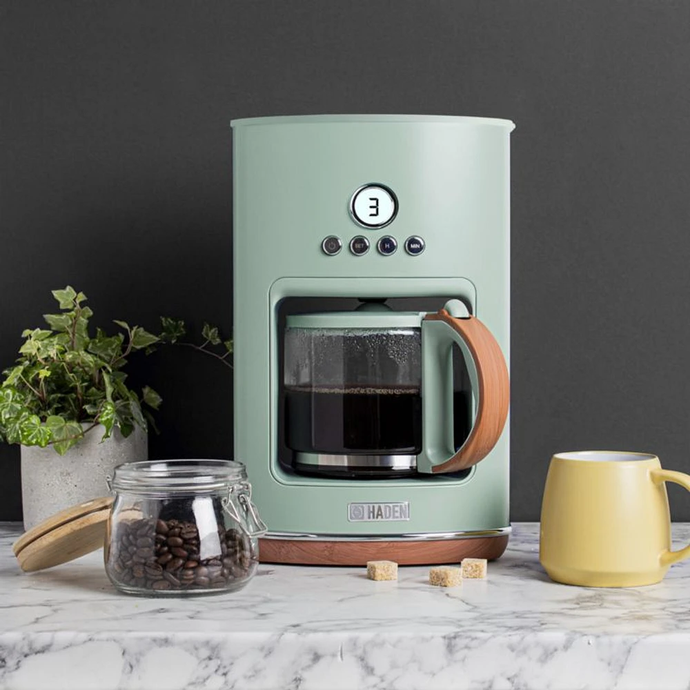 HADEN Dorchester Ultra Silt Green Programmable Drip Coffee Maker
