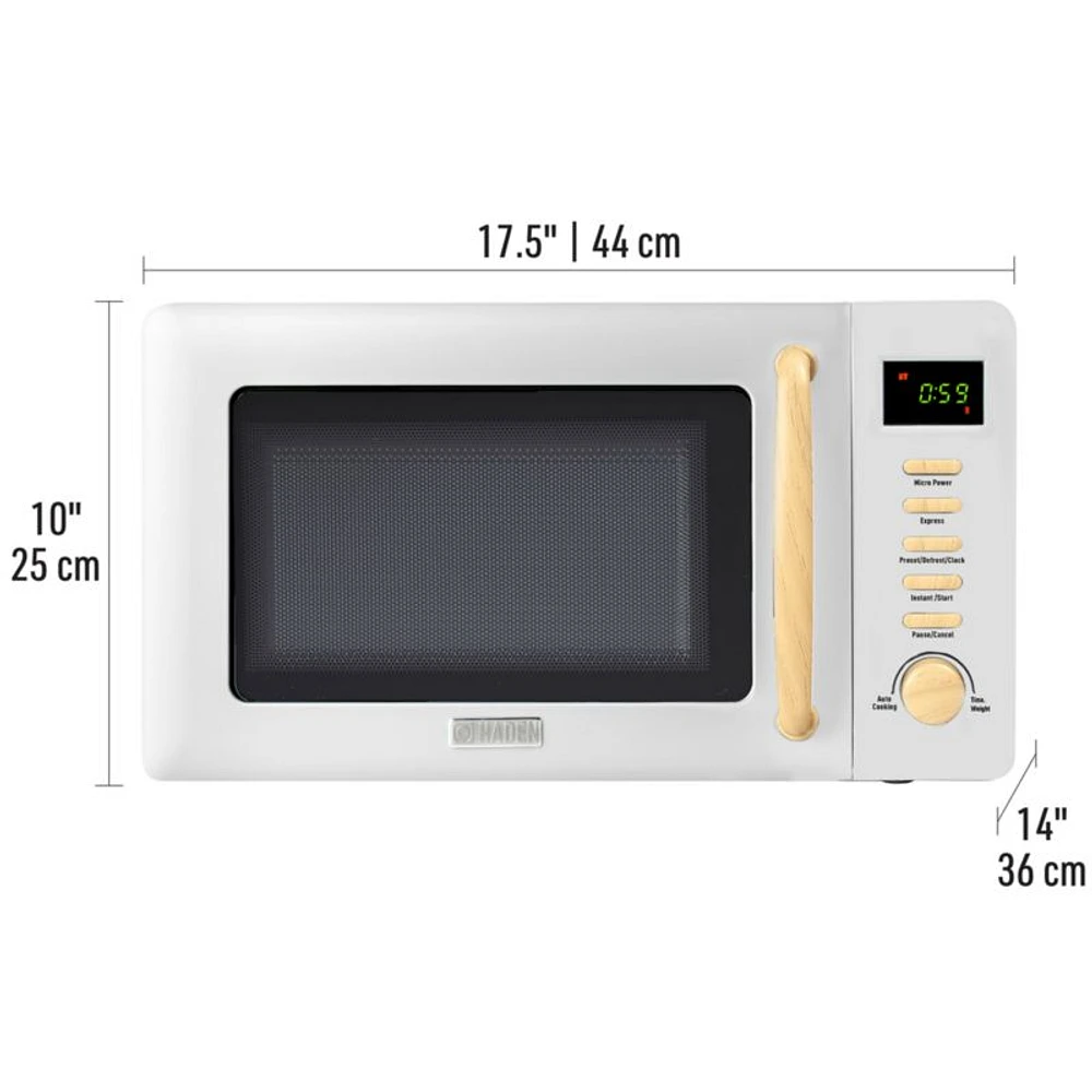 HADEN Dorchester Matte White Compact Microwave