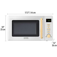 HADEN Dorchester Matte White Compact Microwave