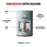 HADEN Dorchester Ultra Silt Green Programmable Drip Coffee Maker