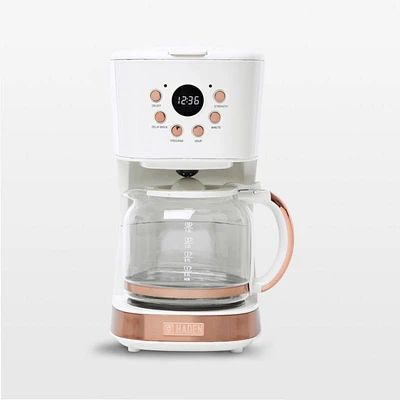 HADEN Heritage Ivory and Copper 12-Cup Programmable Coffee Maker