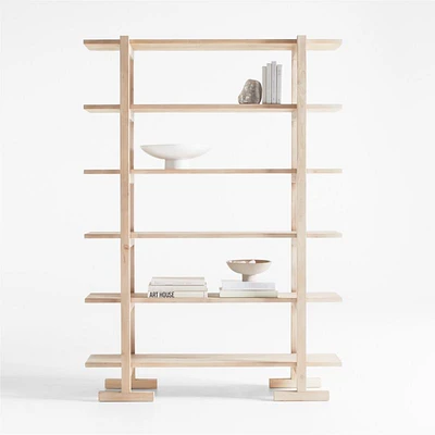 Haldeman Pine Wood Open Bookcase by Leanne Ford