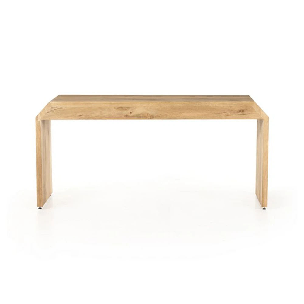 Halston Natural Oak Wood Desk with Drawers