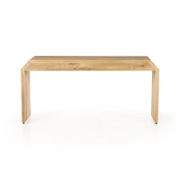 Halston Natural Oak Wood Desk with Drawers