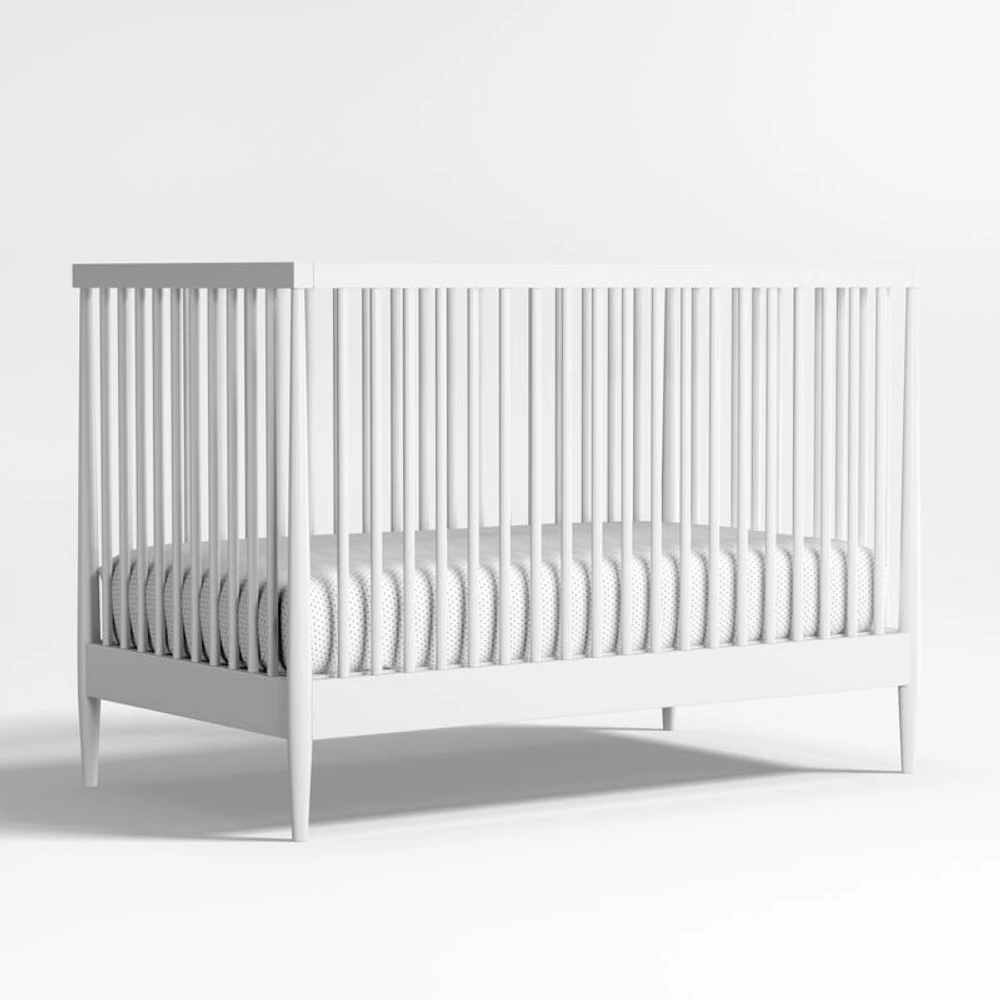 Hampshire White Wood Convertible Baby Crib