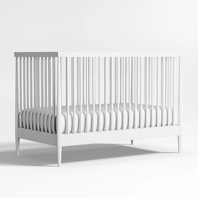 Hampshire White Wood Convertible Baby Crib