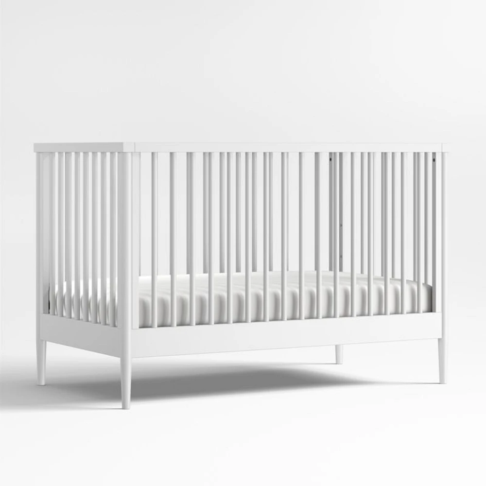 Hampshire White Wood Convertible Baby Crib