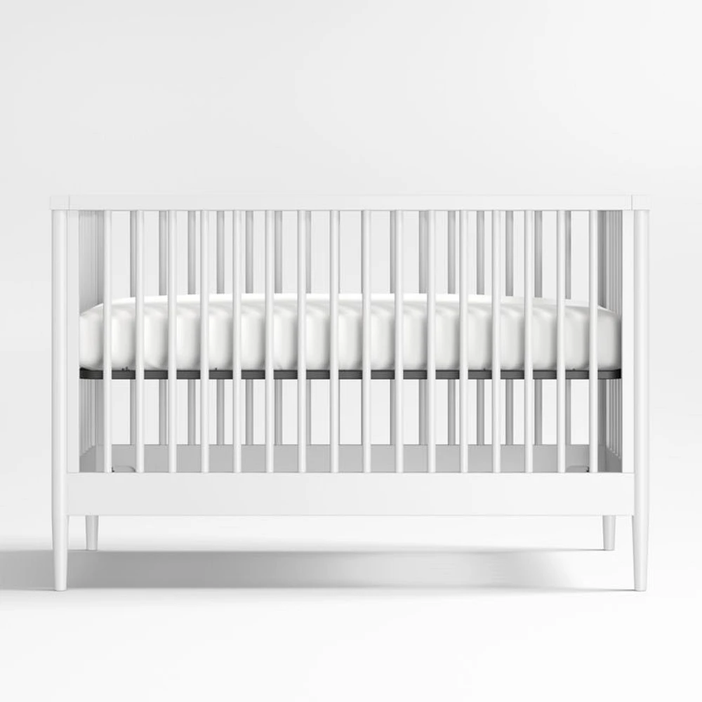 Hampshire White Wood Convertible Baby Crib