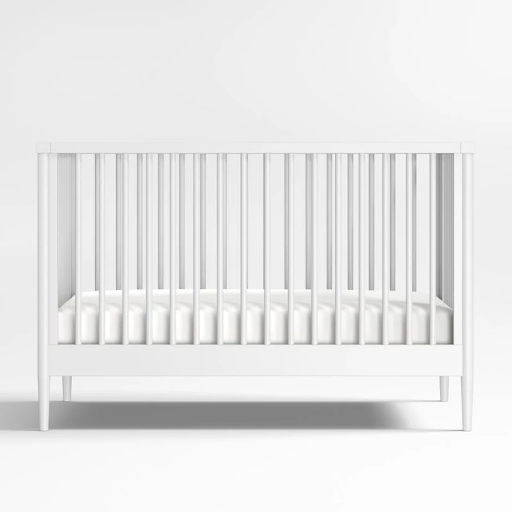 Hampshire White Wood Convertible Baby Crib