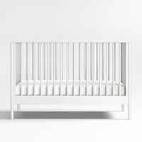 Hampshire White Wood Convertible Baby Crib