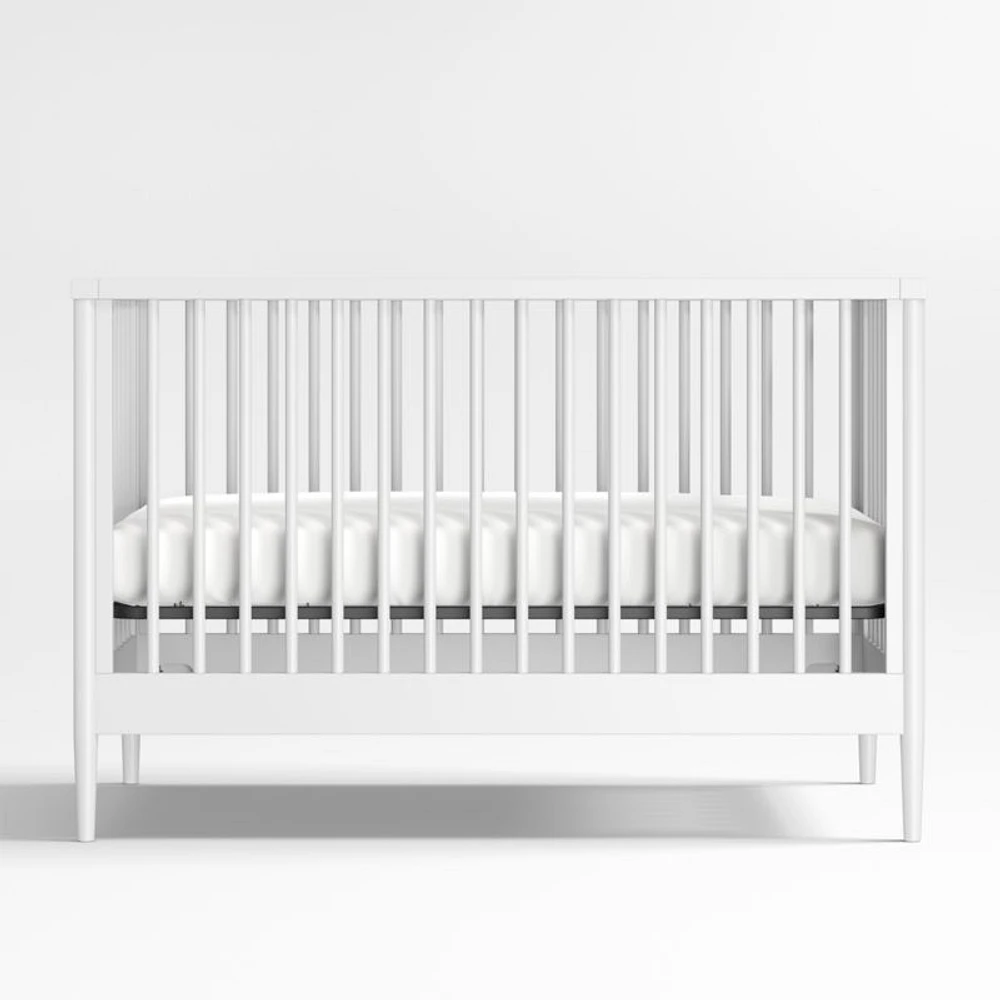 Hampshire White Wood Convertible Baby Crib