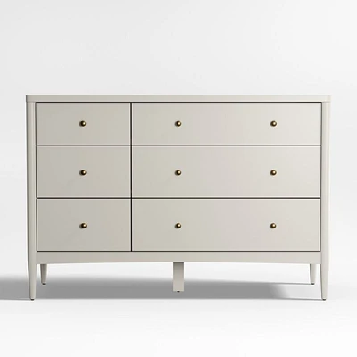 Hampshire Cozy Grey Wood 6-Drawer Kids Dresser