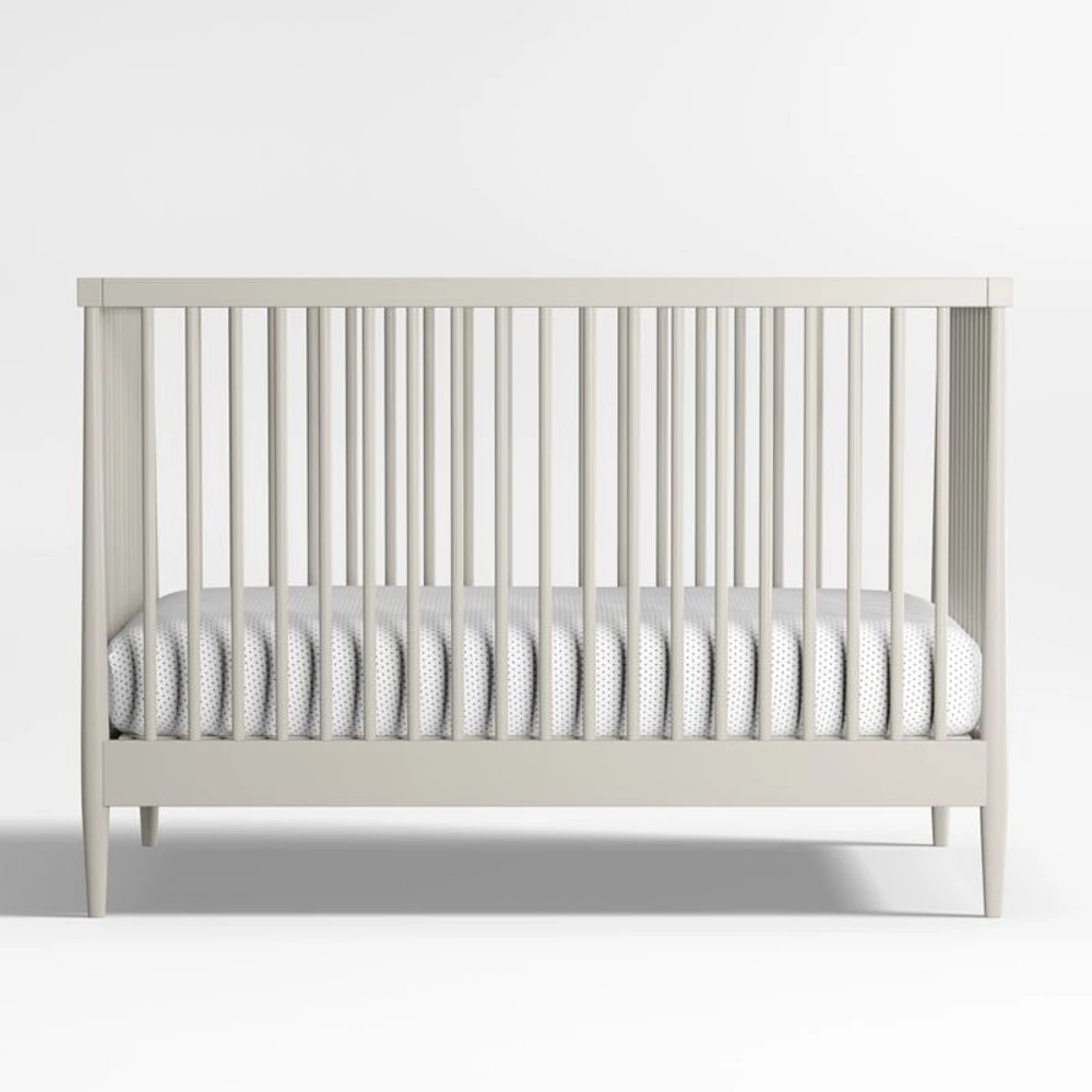 Hampshire Cozy Grey Wood Convertible Baby Crib