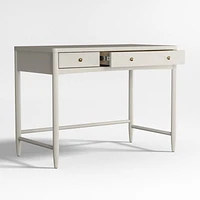 Hampshire Cozy Grey Wood 2-Drawer Kids Desk