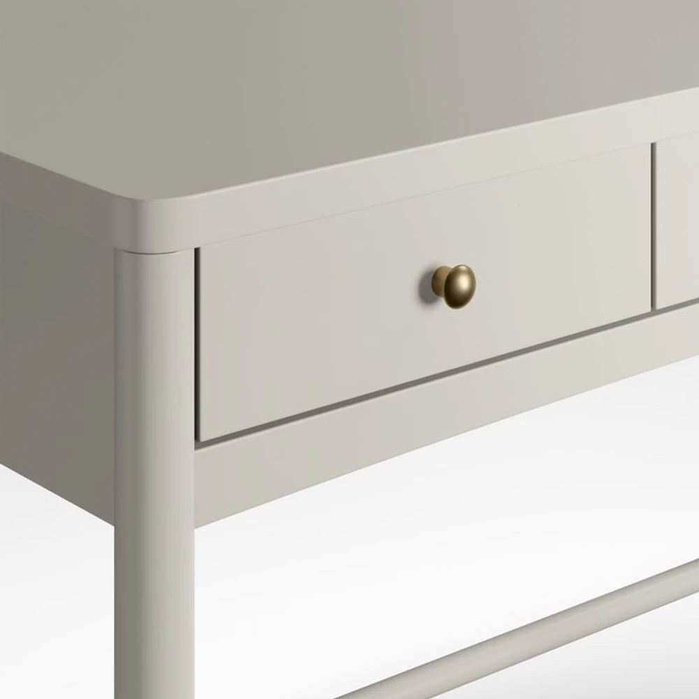 Hampshire Cozy Grey Wood 2-Drawer Kids Desk