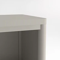 Hampshire Tall Cozy Grey Wood 4-Shelf Kids Bookcase