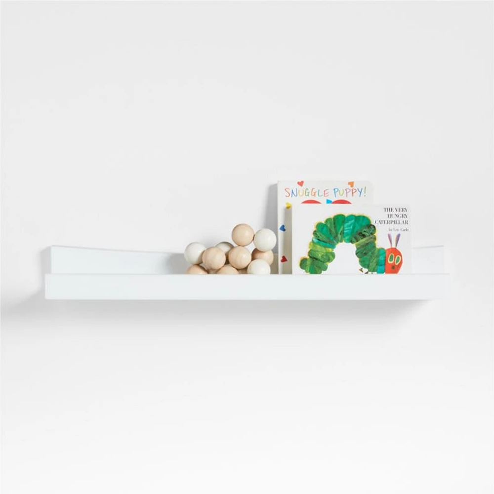 Hampshire White Wood Kids Book Ledge Shelf