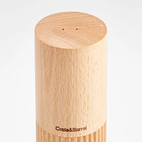 Hanno Fluted Natural Wooden Salt Shaker