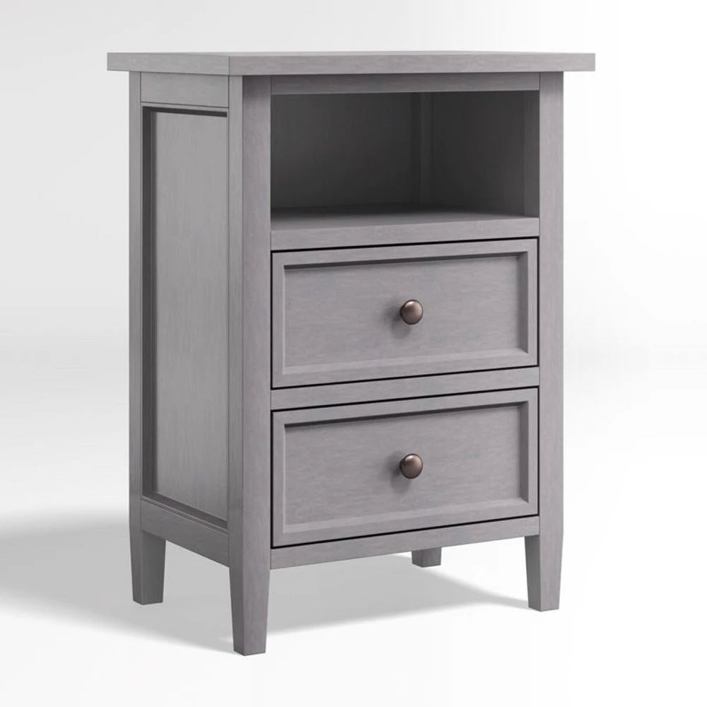 Harbor Dove Grey 2-Drawer Nightstand