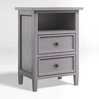 Harbor Dove Grey 2-Drawer Nightstand