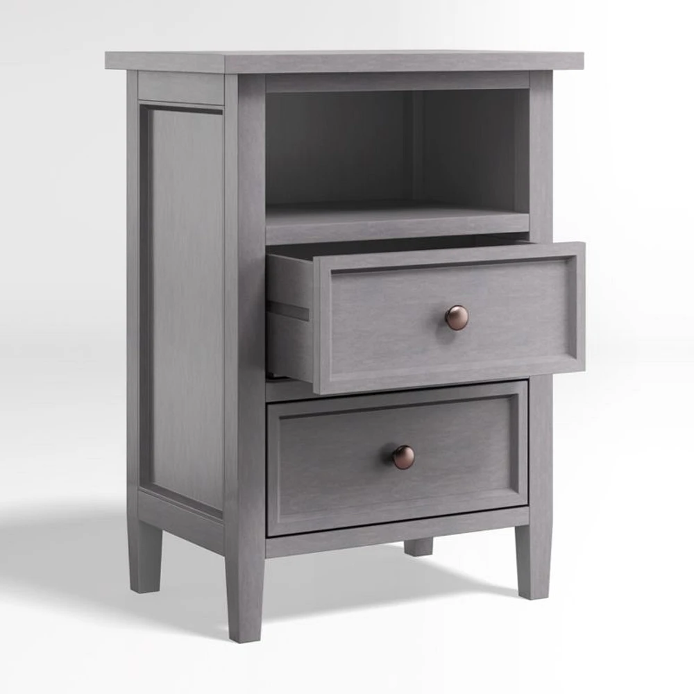 Harbor Dove Grey 2-Drawer Nightstand
