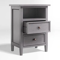 Harbor Dove Grey 2-Drawer Nightstand