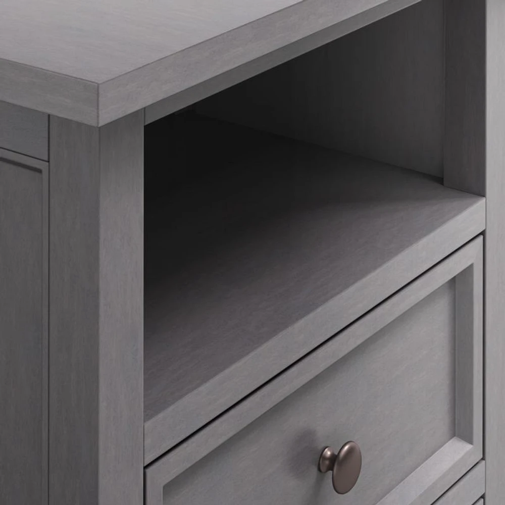Harbor Dove Grey 2-Drawer Nightstand