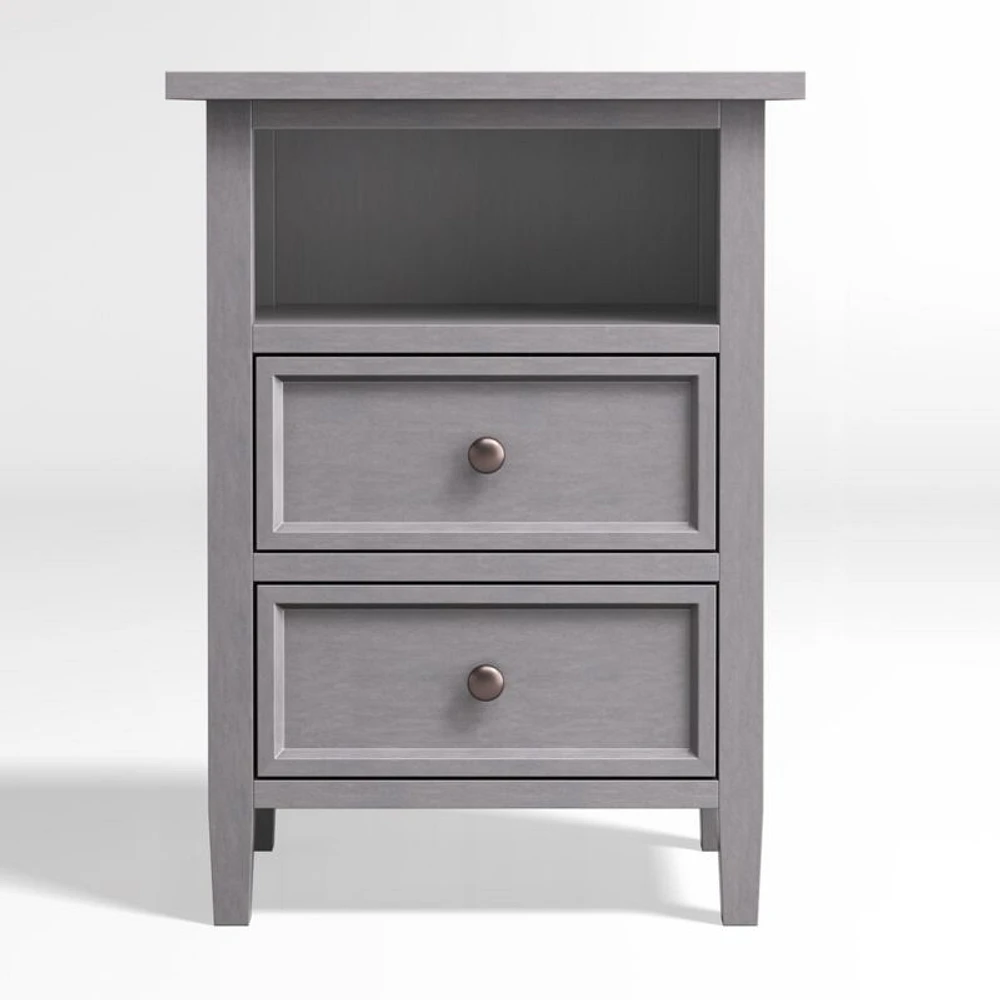 Harbor Dove Grey 2-Drawer Nightstand