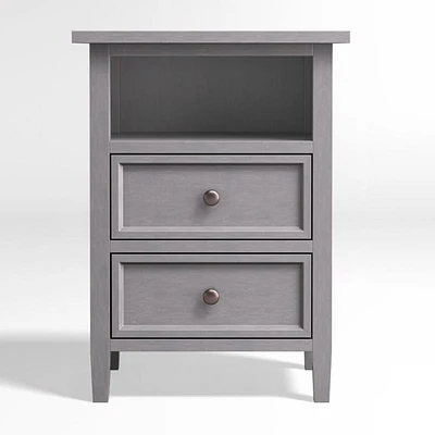 Harbor Dove Grey 2-Drawer Nightstand