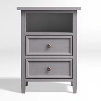 Harbor Dove Grey 2-Drawer Nightstand
