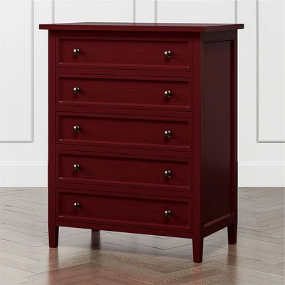 Harbor Red 5-Drawer Chest