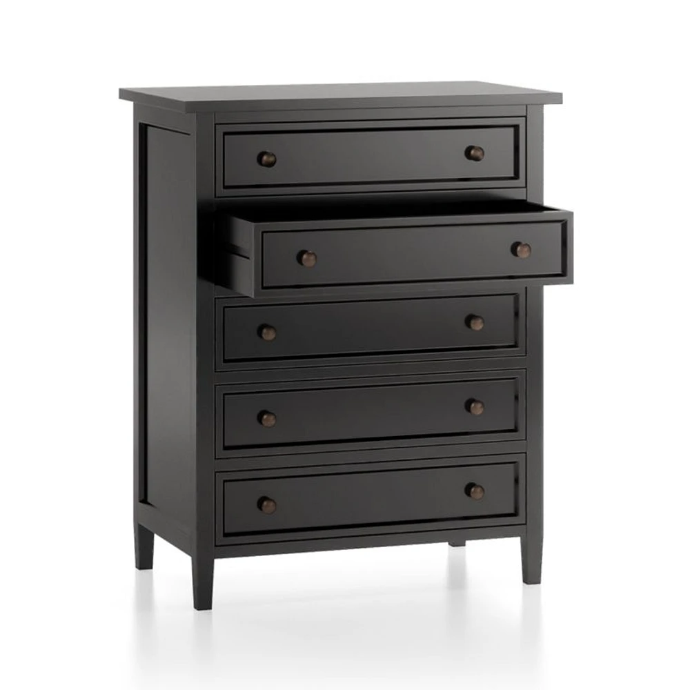 Harbor Bruno Black 5-Drawer Chest