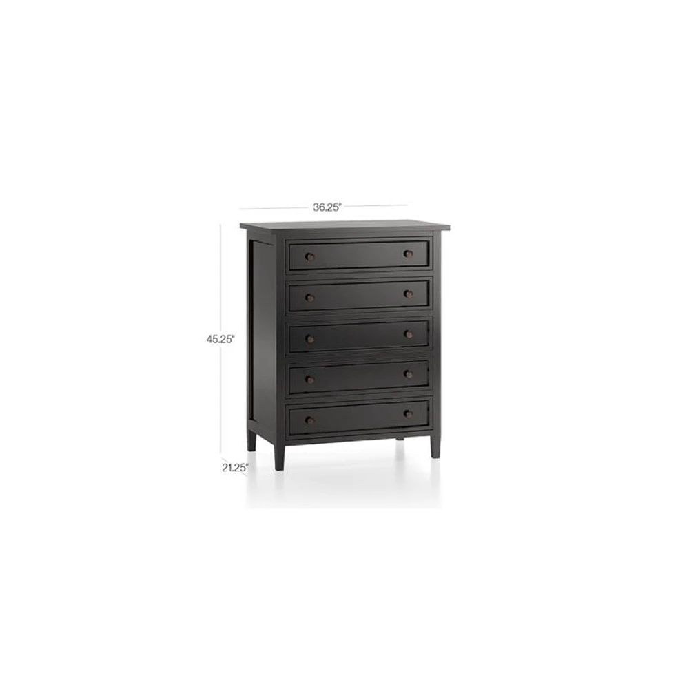 Harbor Bruno Black 5-Drawer Chest