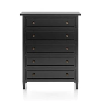 Harbor Bruno Black 5-Drawer Chest
