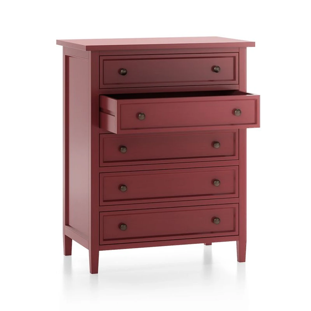 Harbor Red 5-Drawer Chest
