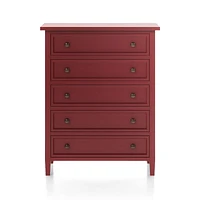 Harbor Red 5-Drawer Chest