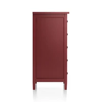 Harbor Red 5-Drawer Chest