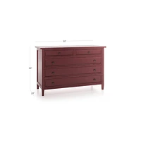 Harbor Red 5-Drawer Dresser