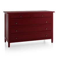 Harbor Red 5-Drawer Dresser