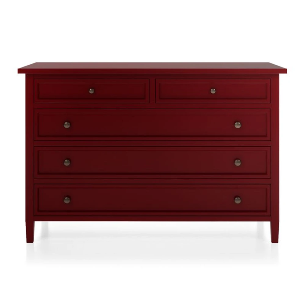 Harbor Red 5-Drawer Dresser