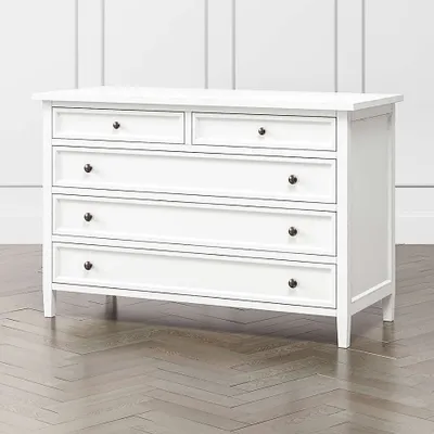 Harbor White 5-Drawer Dresser