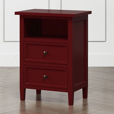 Harbor Red 2-Drawer Nightstand